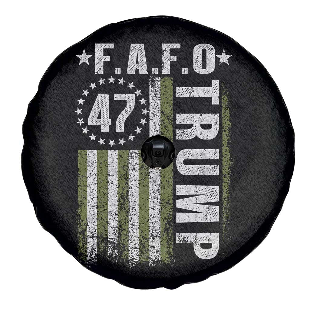 Funny Fafo Spare Tire Cover President 47 FDT American Flag