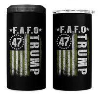 Funny Fafo 4 in 1 Can Cooler Tumbler President 47 FDT American Flag