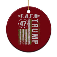 Funny Fafo Ceramic Ornament President 47 FDT American Flag
