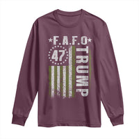 Funny Fafo Long Sleeve Shirt President 47 FDT American Flag