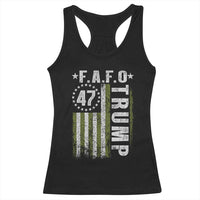 Funny Fafo Racerback Tank Top President 47 FDT American Flag