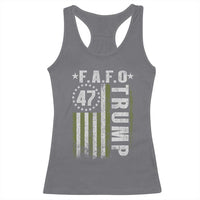 Funny Fafo Racerback Tank Top President 47 FDT American Flag