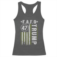 Funny Fafo Racerback Tank Top President 47 FDT American Flag