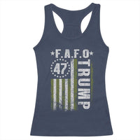 Funny Fafo Racerback Tank Top President 47 FDT American Flag