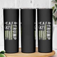 Funny Fafo Skinny Tumbler President 47 FDT American Flag