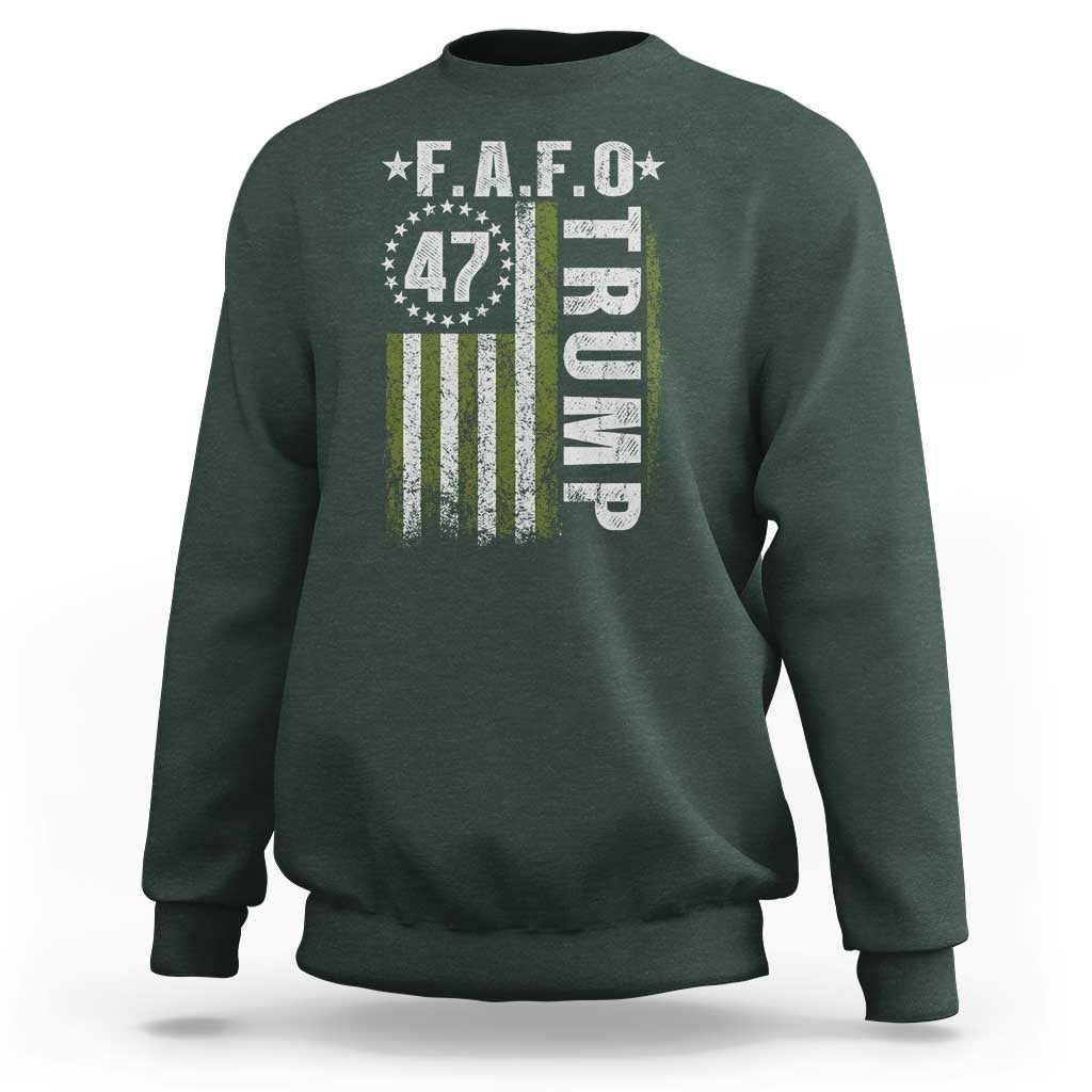 Funny Fafo Sweatshirt President 47 FDT American Flag
