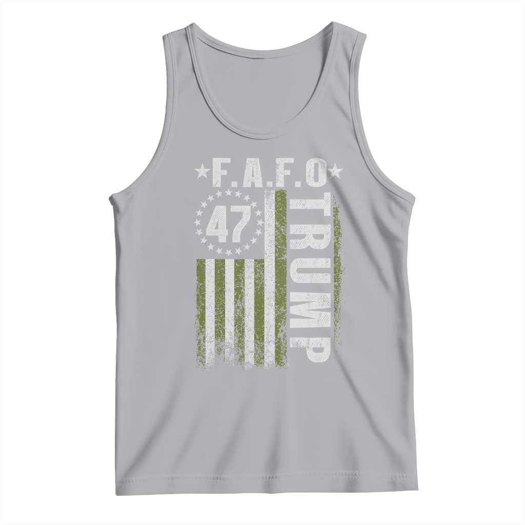 Funny Fafo Tank Top President 47 FDT American Flag