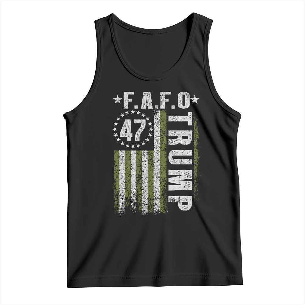 Funny Fafo Tank Top President 47 FDT American Flag