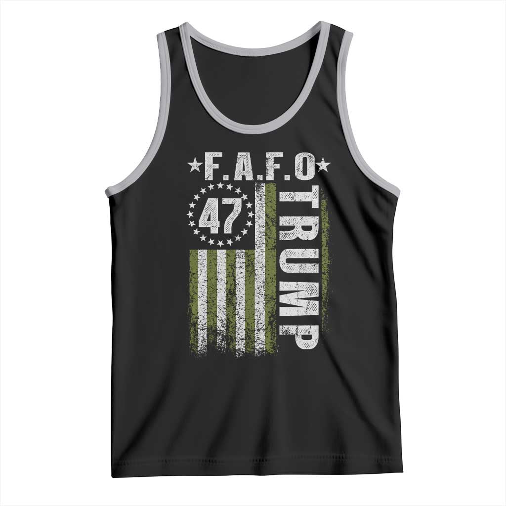 Funny Fafo Tank Top President 47 FDT American Flag