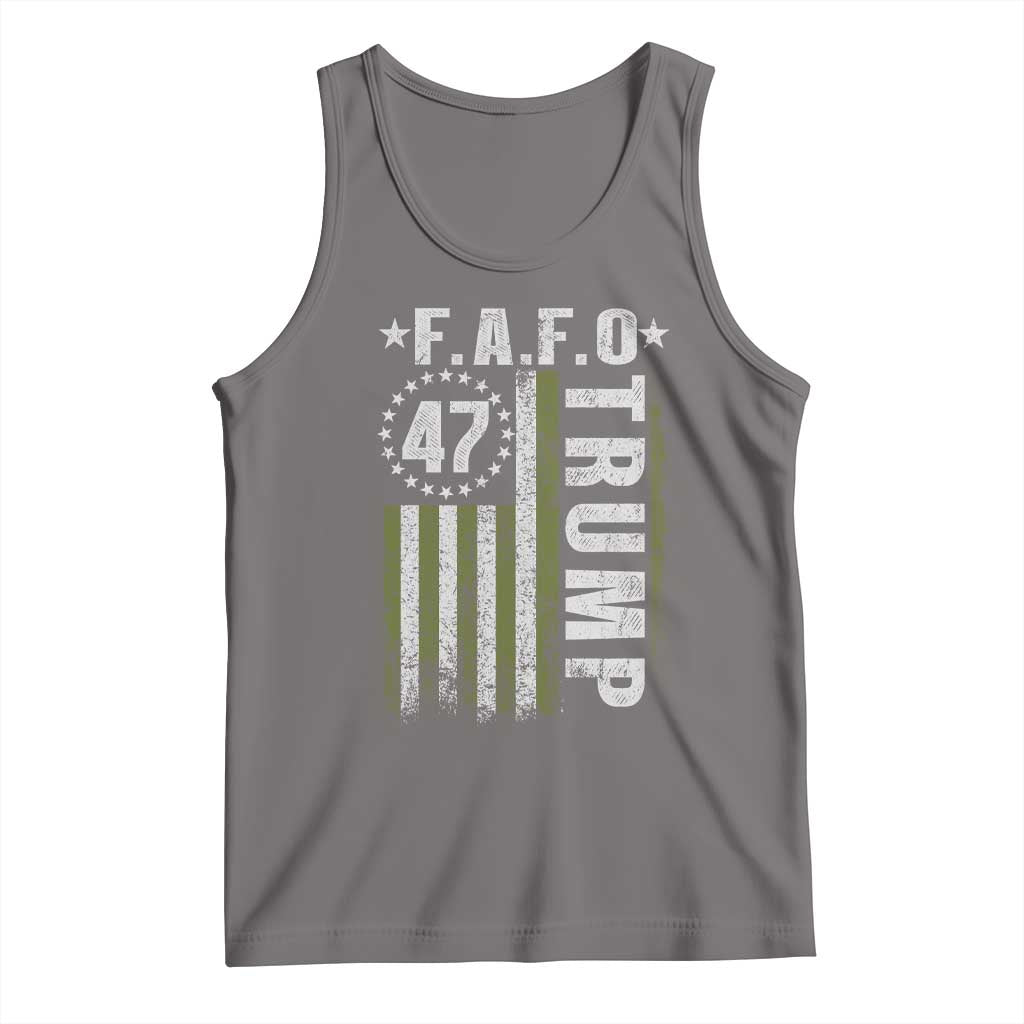 Funny Fafo Tank Top President 47 FDT American Flag