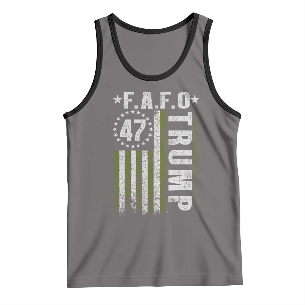 Funny Fafo Tank Top President 47 FDT American Flag
