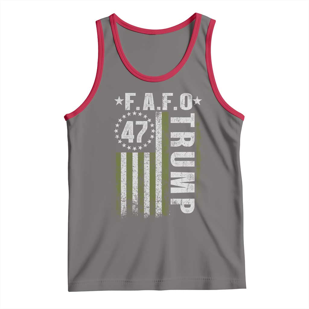 Funny Fafo Tank Top President 47 FDT American Flag