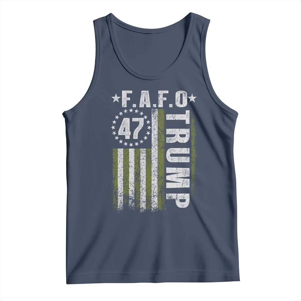 Funny Fafo Tank Top President 47 FDT American Flag