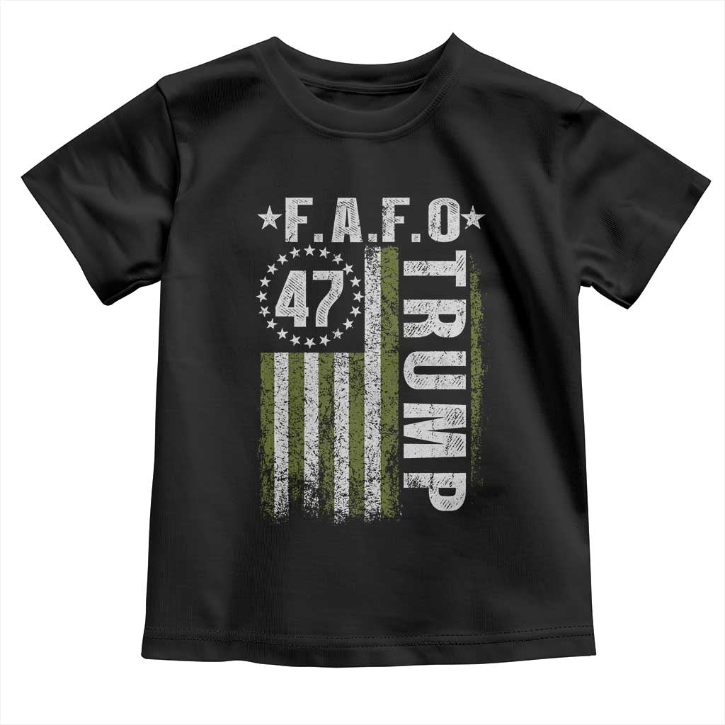 Funny Fafo Toddler T Shirt President 47 FDT American Flag