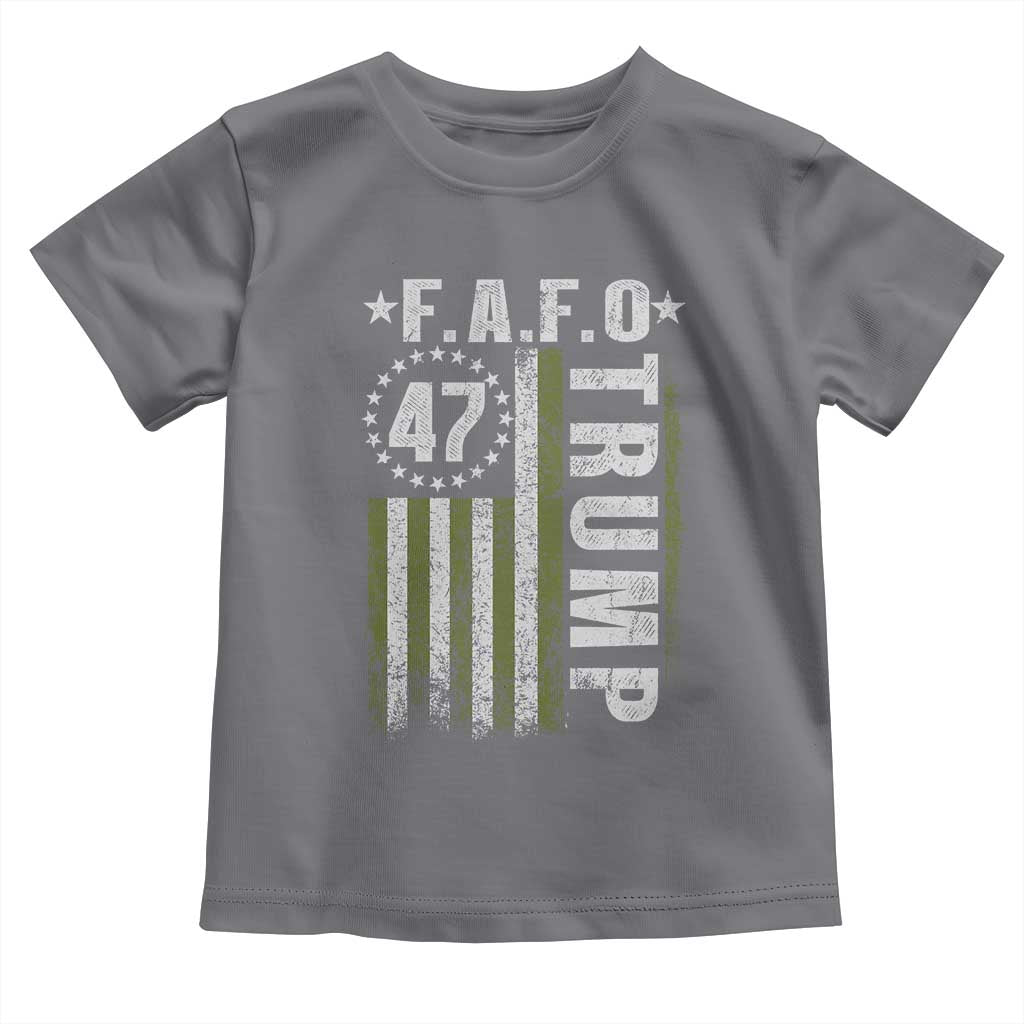 Funny Fafo Toddler T Shirt President 47 FDT American Flag