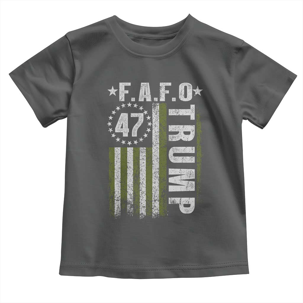Funny Fafo Toddler T Shirt President 47 FDT American Flag