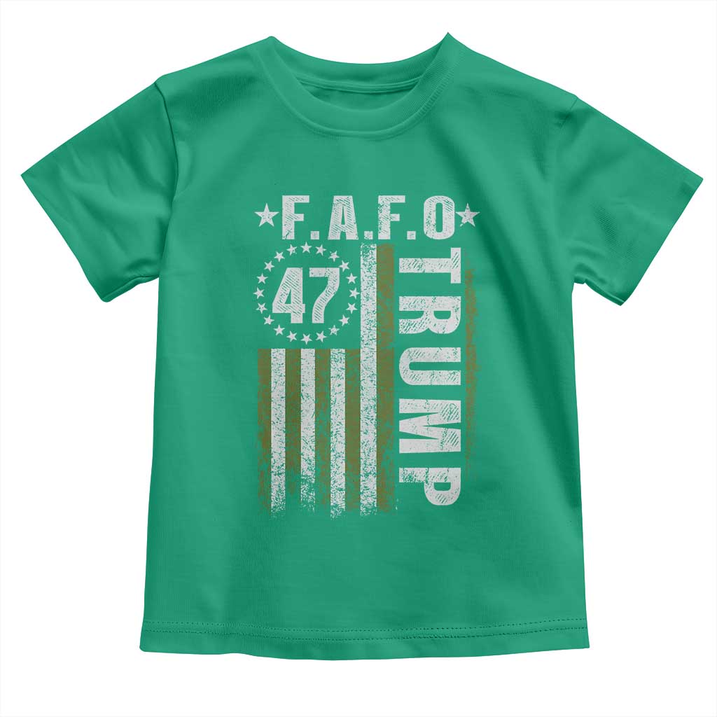 Funny Fafo Toddler T Shirt President 47 FDT American Flag