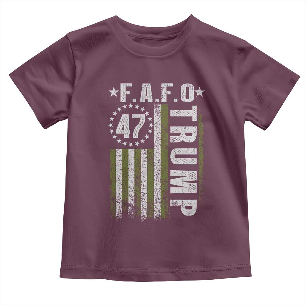 Funny Fafo Toddler T Shirt President 47 FDT American Flag