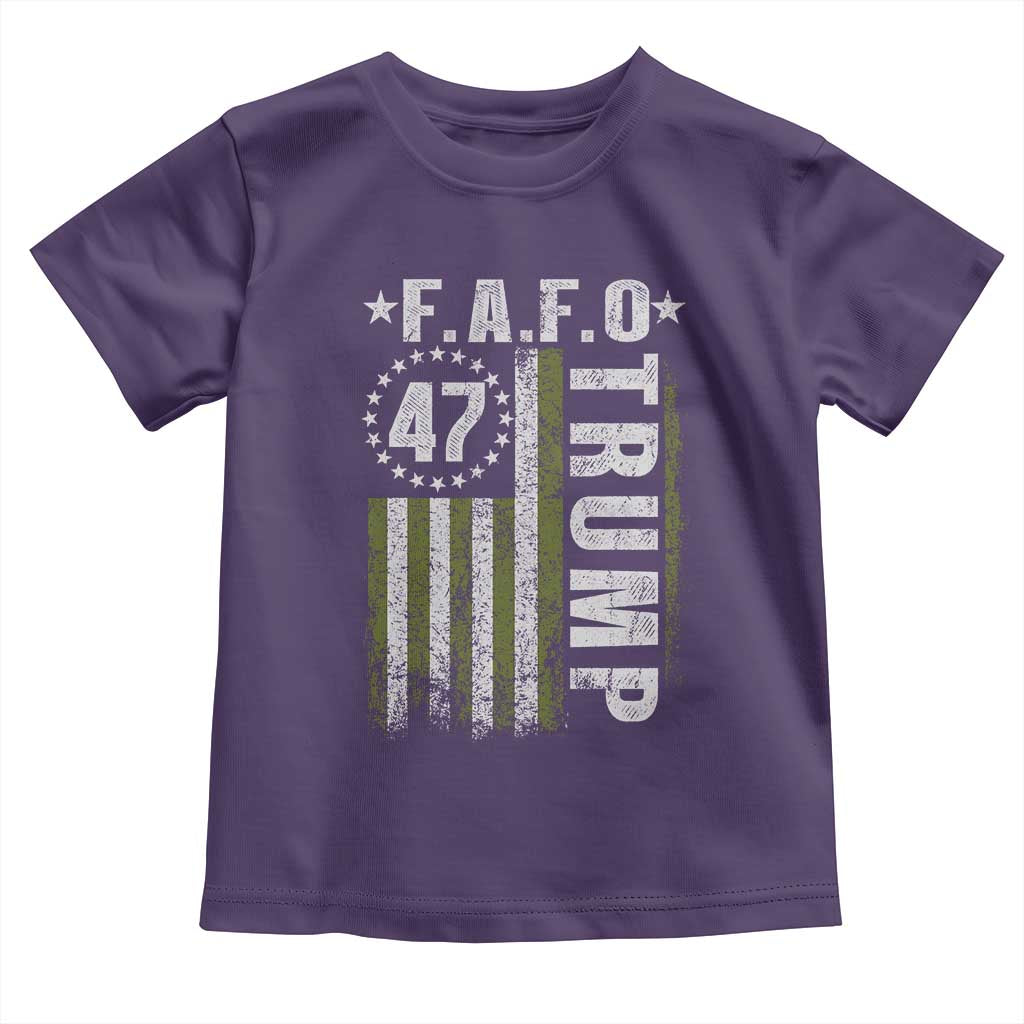 Funny Fafo Toddler T Shirt President 47 FDT American Flag
