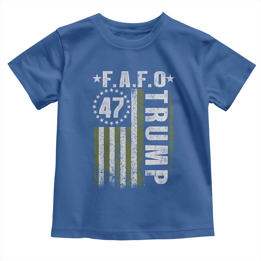 Funny Fafo Toddler T Shirt President 47 FDT American Flag