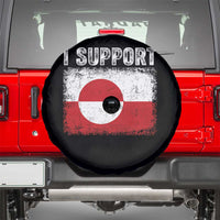 I Support Greenland Spare Tire Cover Grunge Flag