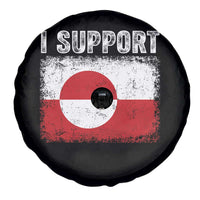 I Support Greenland Spare Tire Cover Grunge Flag