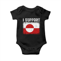 I Support Greenland Baby Onesie Grunge Flag