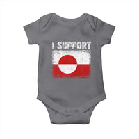 I Support Greenland Baby Onesie Grunge Flag