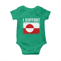 I Support Greenland Baby Onesie Grunge Flag