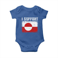 I Support Greenland Baby Onesie Grunge Flag