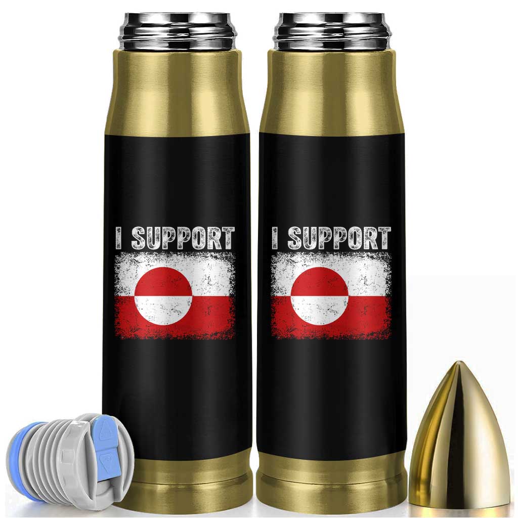 I Support Greenland Bullet Tumbler Grunge Flag
