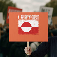 I Support Greenland Protest Sign Grunge Flag