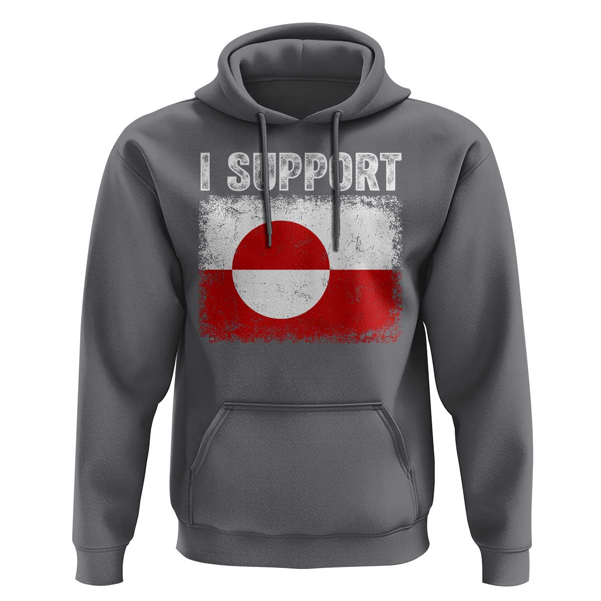 I Support Greenland Hoodie Grunge Flag