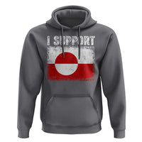 I Support Greenland Hoodie Grunge Flag