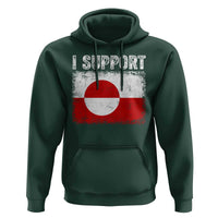 I Support Greenland Hoodie Grunge Flag