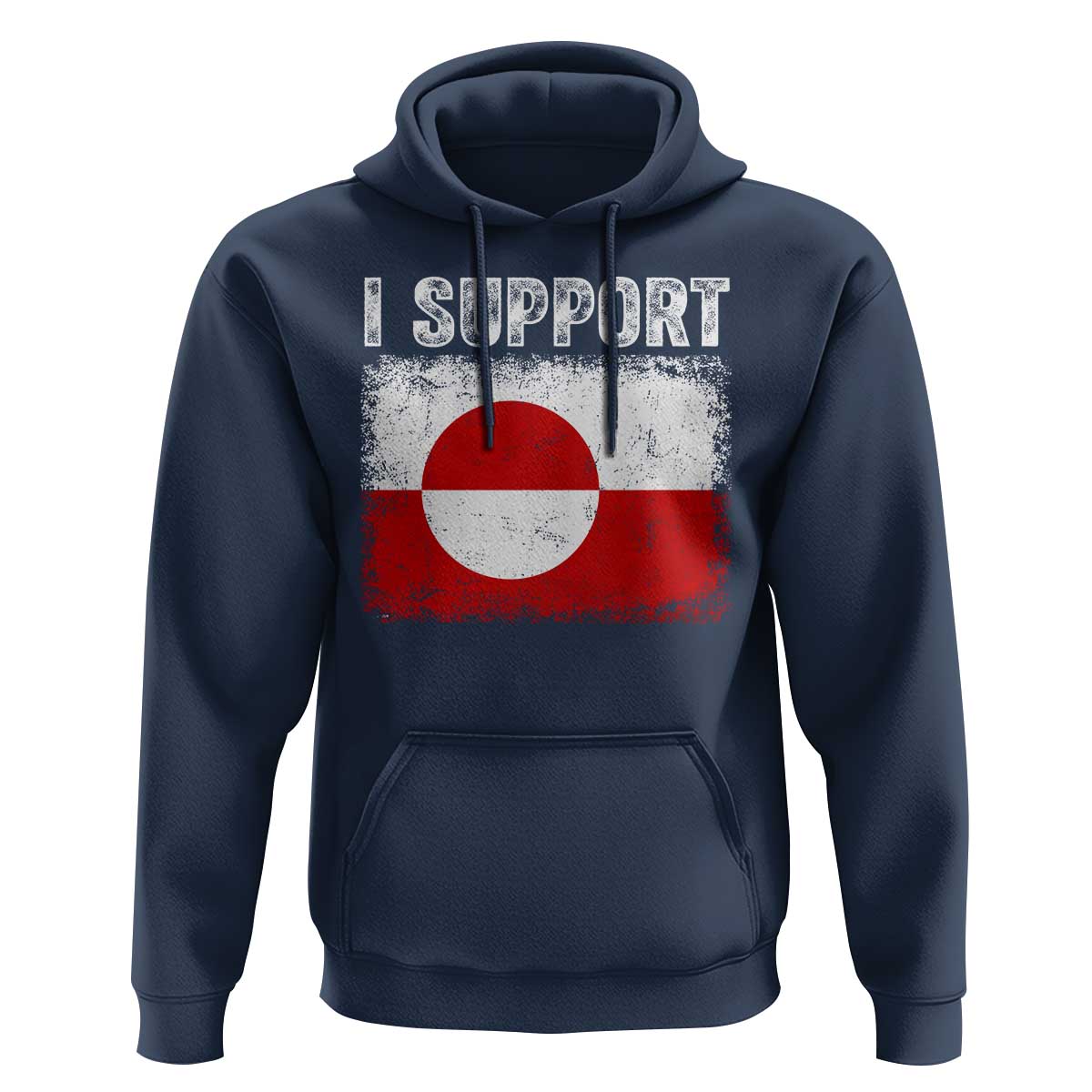 I Support Greenland Hoodie Grunge Flag