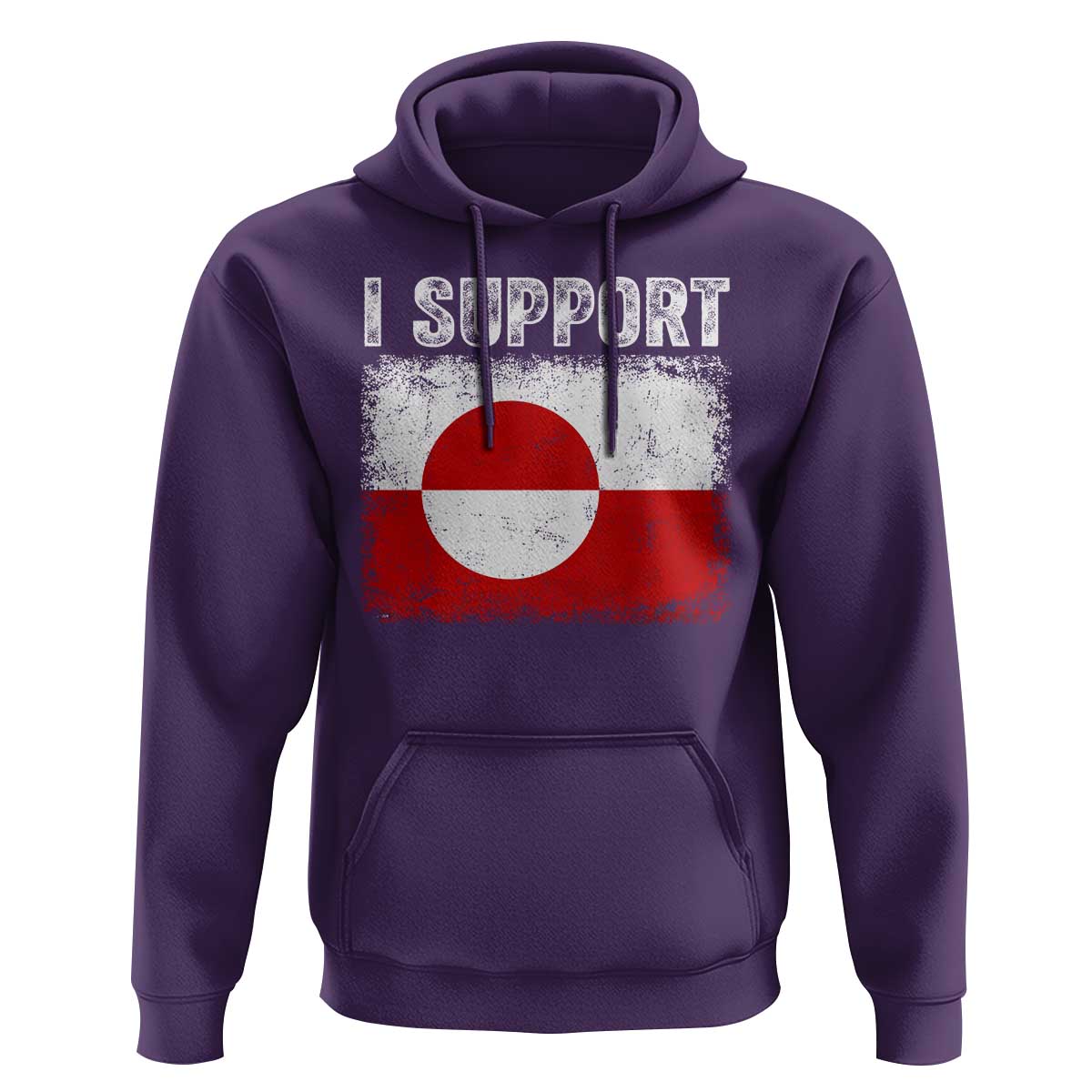 I Support Greenland Hoodie Grunge Flag