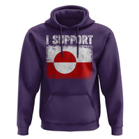 I Support Greenland Hoodie Grunge Flag