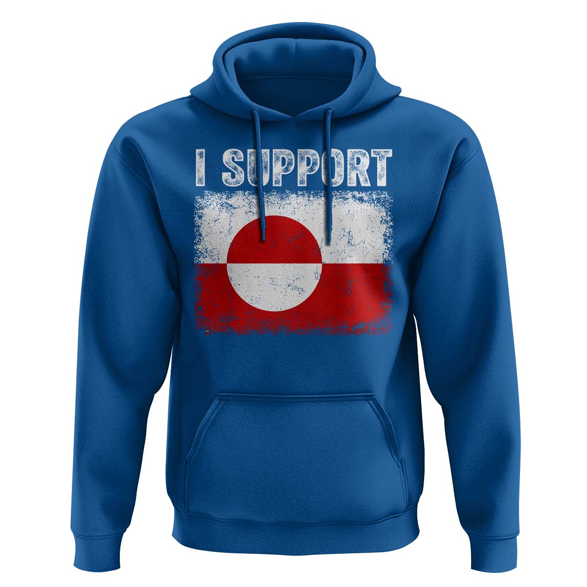 I Support Greenland Hoodie Grunge Flag