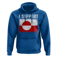 I Support Greenland Hoodie Grunge Flag