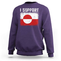 I Support Greenland Sweatshirt Grunge Flag