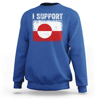 I Support Greenland Sweatshirt Grunge Flag