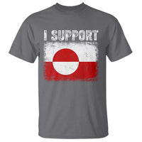 I Support Greenland T Shirt Grunge Flag