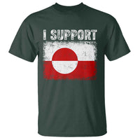 I Support Greenland T Shirt Grunge Flag