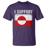 I Support Greenland T Shirt Grunge Flag