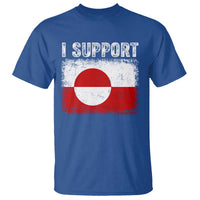 I Support Greenland T Shirt Grunge Flag