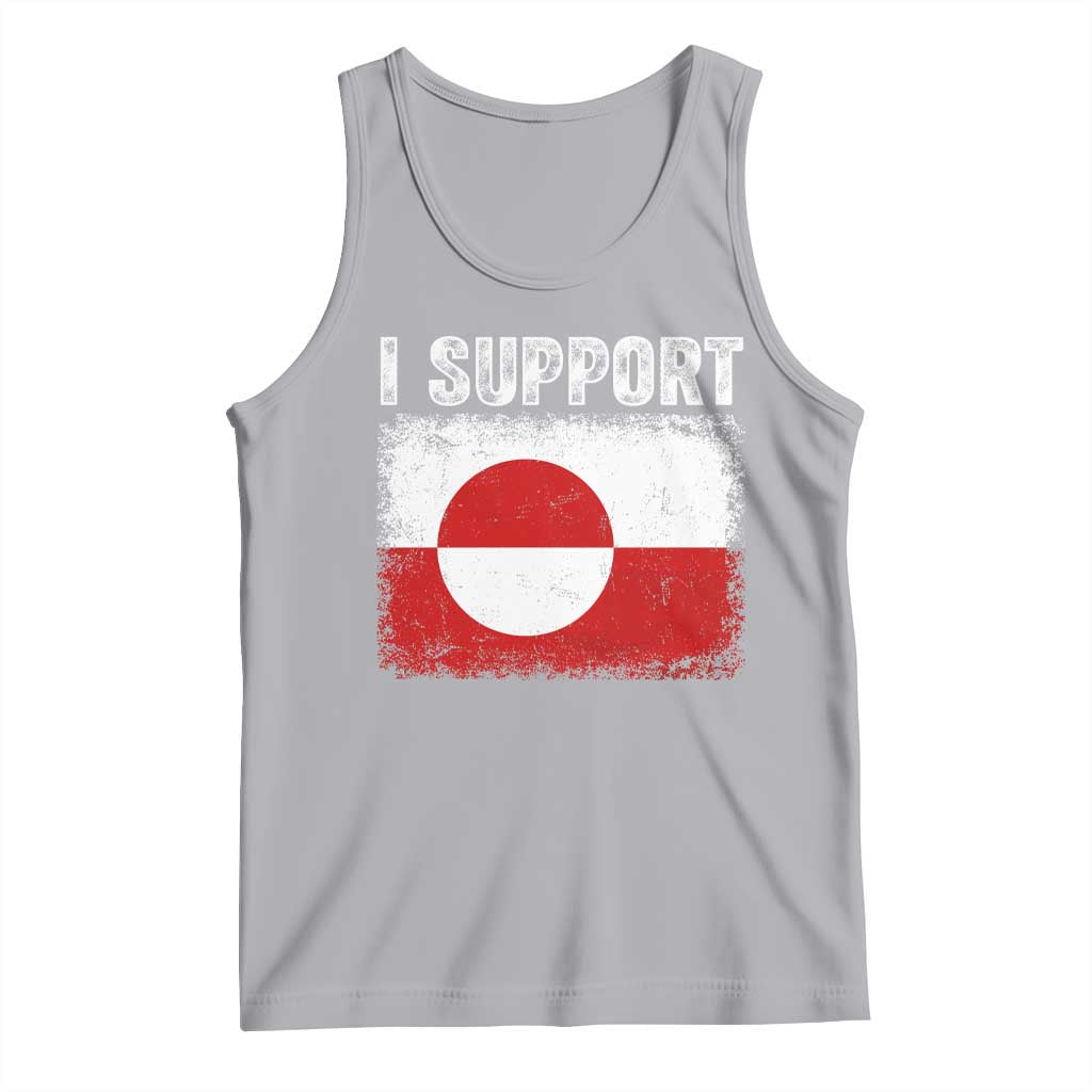 I Support Greenland Tank Top Grunge Flag