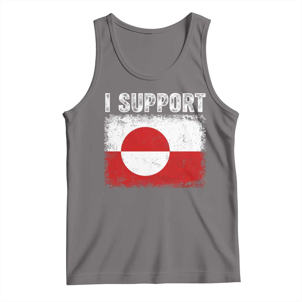 I Support Greenland Tank Top Grunge Flag