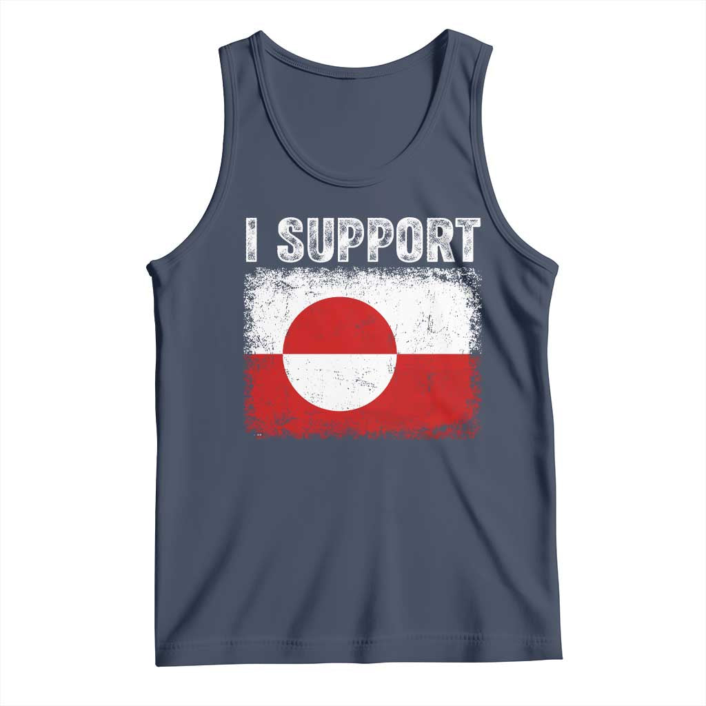 I Support Greenland Tank Top Grunge Flag