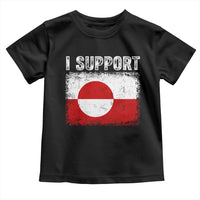 I Support Greenland Toddler T Shirt Grunge Flag